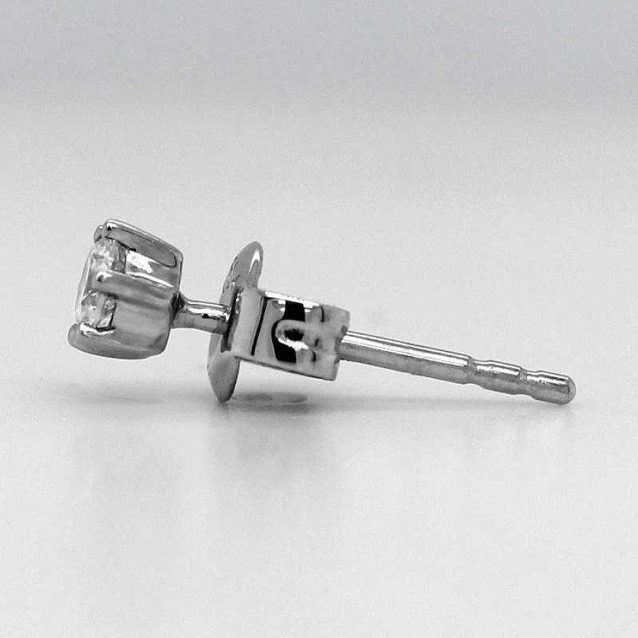 Ohrringe CH.ABRAMOWICZ | Diamant Ohrstecker Platin 950 2 Diamanten 0,20Ct W/Si Krappenfassung