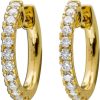 Ohrringe CH.ABRAMOWICZ | Diamant Creolen Gelbgold 750 18 Karat 24 Diamanten 0,52Ct Tw/Vsi